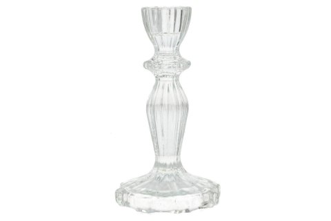 Świecznik szklany 8,5 x 8,5 x 16cm