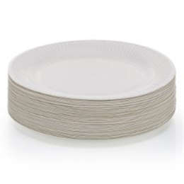 Talerze papierowe białe 23 cm 100szt. 00-64