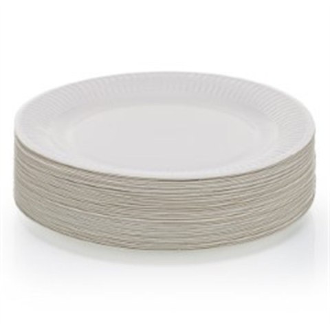 Talerze papierowe białe 23 cm 100szt. 00-64