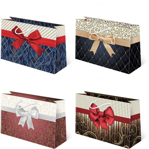 Torebki ozdobne 10szt. TH set 26 Kokardy eleganckie 33 x 25,5 x 10 cm