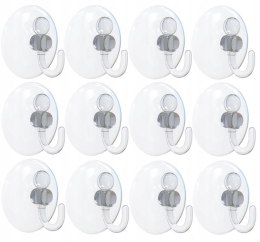 Wieszak samoprzylepny z przyssawką haczyk wieszaki 12 szt. PID1004