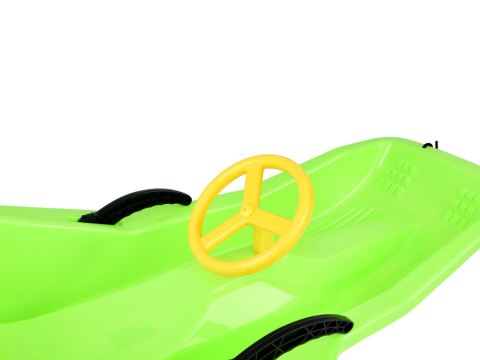 Wygodne lekkie sanki dla dzieci z oparciem hamulcem i kierownica SP0807