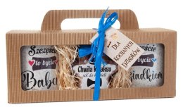 Zestaw dla kochanych dziadków z solą do kąpieli i dwoma kubkami w ozdobnym opakowaniu 