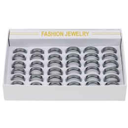 Zestaw obrączek z hematytu 36 szt B-2621