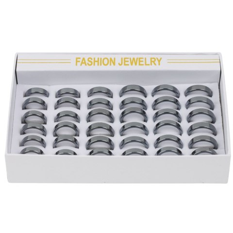 Zestaw obrączek z hematytu 36 szt B-2621