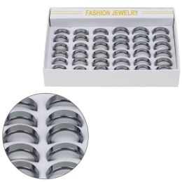 Zestaw obrączek z hematytu 36 szt B-2621