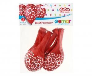 Balony Premium Serduszka, 12 cali / 5 szt. GS110/P086