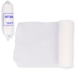 Bandaż elestyczny dziany niejałowy szer.10cm., dł.4,5m. biały