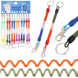 Brelok 12szt sprężynka z karabińczykiem 18cm A-1479