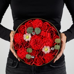 Bukiet kwiatów mydlanych w pudełku flowerbox duży B-2953