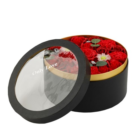 Bukiet kwiatów mydlanych w pudełku flowerbox duży B-2953