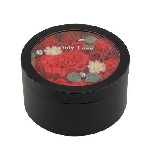 Bukiet kwiatów mydlanych w pudełku flowerbox duży B-2953