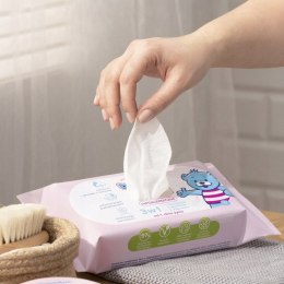 Chusteczki emolientowe hipoalergiczne dla niemowląt dzieci 3w1 BAMBINO