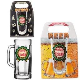 Kufel do piwa w ozdobnym opakowaniu 