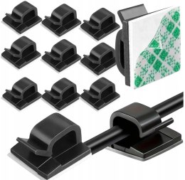 Organizer do kabli samoprzylepny klips uchwyt zaczep zestaw 10szt. XJ5623