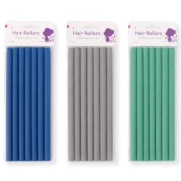 Papiloty wałki gumowe do włosów 6szt. śr.1cm. dł.24cm.