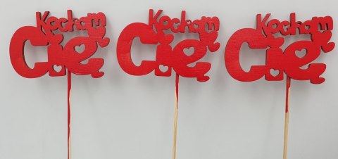 Pik drewniany z napisem "Kocham Cię" 3szt.