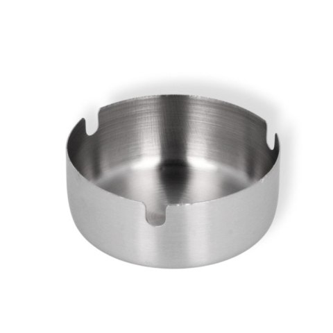 Popileniczka stalowa mocna okrągła śr.8cm. wys.3cm.