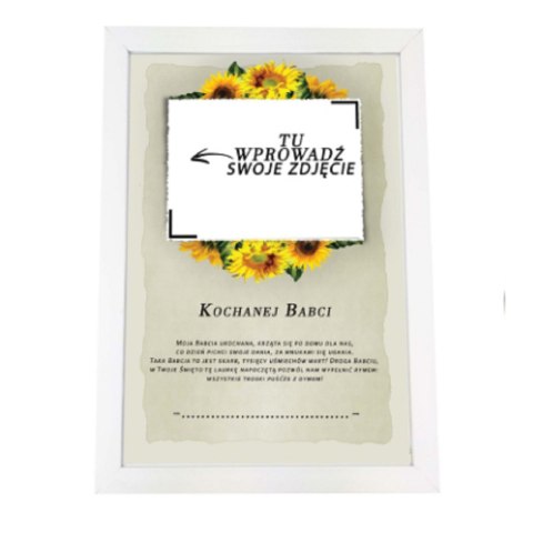 Ramka A4 na zdjęcia z dedykacją nadzień babci i dziadka
