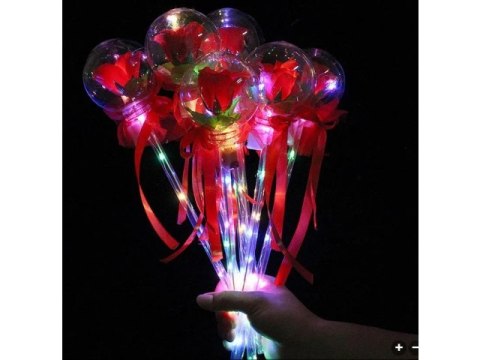 Świecące różdżki led z różą 36cm xrs60690