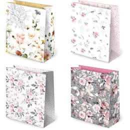 Torebki ozdobne 10szt. T-2L set 106 Kwiaty mat 22,5 x 31,5 x 10,8 cm