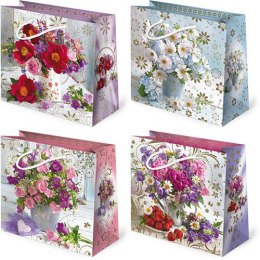 Torebki ozdobne 10szt. T-6L set 148 Kwiaty 16,5 x 15,5 x 7 cm
