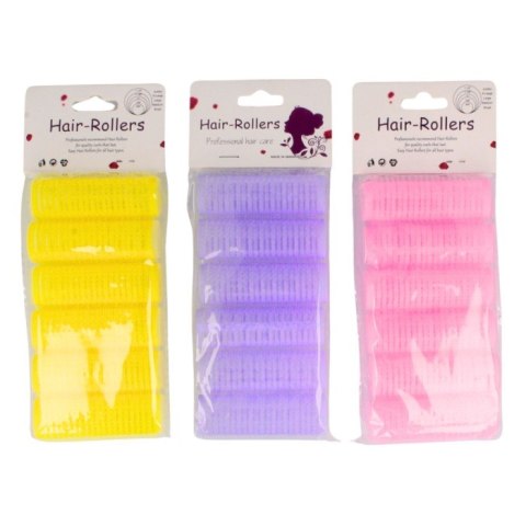 Wałki do włosów na rzepy 6szt. śr.2cm.