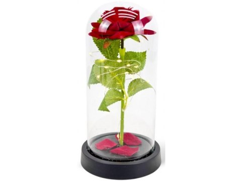 Wieczna róża led w szkle wal812