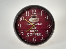 Zegar ścienny cichy mechanizm 1xAA wym.33 x 6 cm