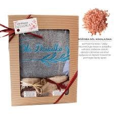 Zestaw dla dziadka ręcznik + sól himalajska + płatki róż DIL-PH-RĘCZ-S-BD-01