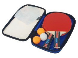 Zestaw do ping ponga w pokrowcu 2 rakietki 3 piłeczki 27 x 17 x 3cm