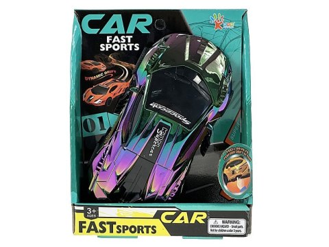 Auto sportowe 15cm z powłoką UV (neonową) po popchnięciu do przodu driftuje na boki 17 x 14 x 4,5cm
