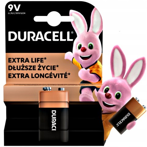 Bateria alkaliczna Duracell 9V 6LR61 - blister