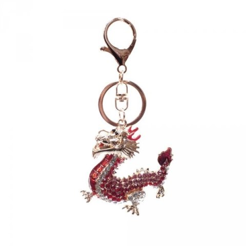 Brelok do kluczy z cyrkoniami smok