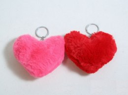 Brelok serce pluszowe 11x10cm 12szt.