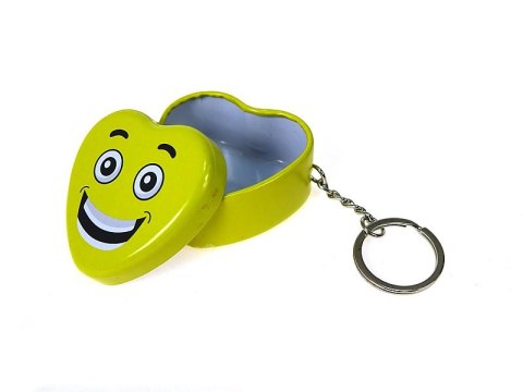 Brelok serce - pudełeczko metalowe 4,5 x 4cm