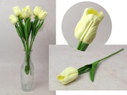 Kwiat TULIPAN piankowy wys. 34 cm (kwiat 4,5 x 3,5 cm) ŚMIETANOWY MZ-483B