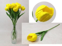 Kwiat TULIPAN piankowy wys. 40 cm (kwiat 5 x 4 cm) ŻÓŁTY MZ-482C