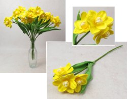 Kwiat ŻONKIL piankowy wys. 40 cm (4 kwiaty 6 x 3 cm) ŻÓŃTY MZ-481A