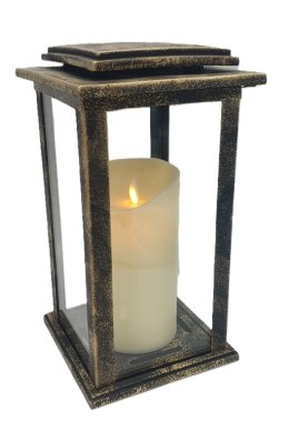 Lampion metalowo szklany KAPLICZKA ZŁOTO