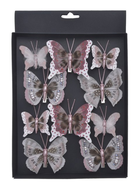 Motylki mix na klipie 10szt. 5-7cm x 0,5cm x 5-7cm 173CAN23354