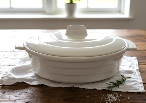 Naczynie ceramiczne z pokrywką 30 x 20 x 8 cm CEK-50522