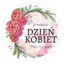 Naklejki 12szt. Dzień Kobiet 8 marca upominek prezent wz.47