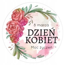 Naklejki 12szt. Dzień Kobiet 8 marca upominek prezent wz.47
