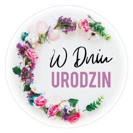 Naklejki 12szt. W DNIU URODZIN wz.22