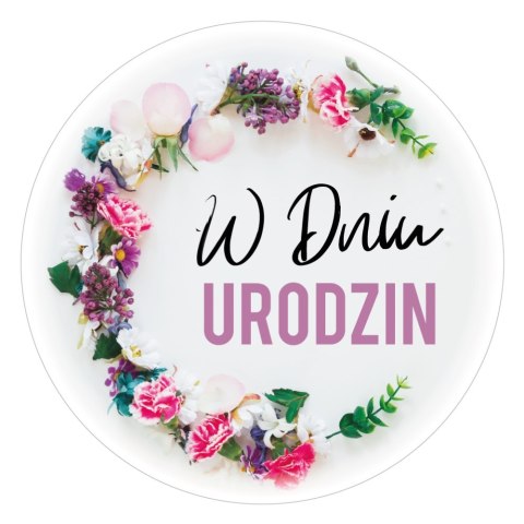 Naklejki 12szt. W DNIU URODZIN wz.22