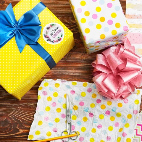 Naklejki 12szt. W DNIU URODZIN wz.22