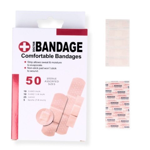 Plastry opatrunkowe różne rozmiary opak.50szt.