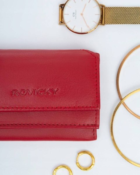 Portfel damski skórzany R-18-LFN Red
