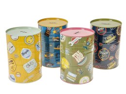 Skarbonka duża metalowa puszka 22 x 15cm